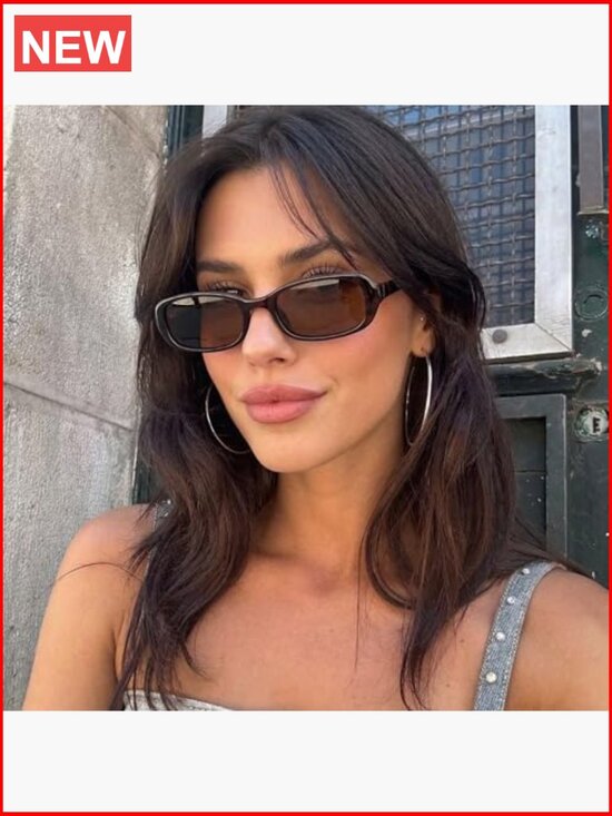 Polarized Retro Oval Sunglasses Trendy 90s Vintage Style